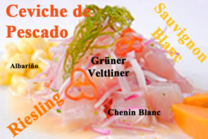 El ceviche y sus maridajes. Ceviche y vino